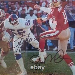 Joe Montana Lawrence Taylor Signed Autographed Signed Photo COA HOF 8x10