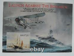 LAUNCH AGAINST THE BISMARCK by Robert Taylor withCOA 4 Pilot Signature Rare 14/25