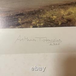 Lancaster Bomber Print Operations On Robert Taylor Signed Arthur T Harris COA