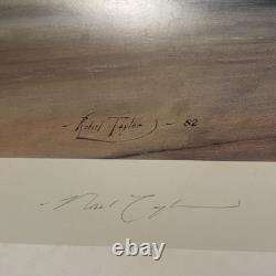 Lancaster Bomber Print Operations On Robert Taylor Signed Arthur T Harris COA