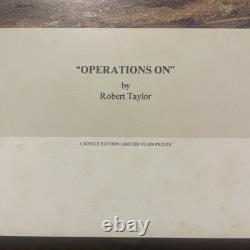 Lancaster Bomber Print Operations On Robert Taylor Signed Arthur T Harris COA