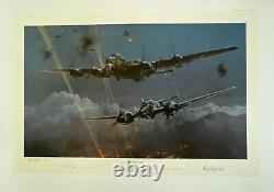 Lancaster Under Attack Robert Taylor AP Print with Air Combat Paintings V4 Book
