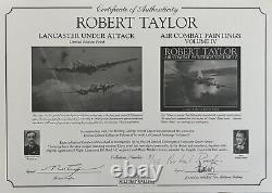 Lancaster Under Attack Robert Taylor AP Print with Air Combat Paintings V4 Book