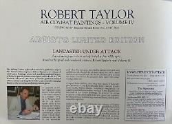 Lancaster Under Attack Robert Taylor AP Print with Air Combat Paintings V4 Book