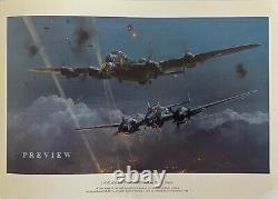 Lancaster Under Attack Robert Taylor AP Print with Air Combat Paintings V4 Book