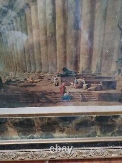 Large Vintage The Old Temple by Robert Hubert Reproduction Taylor