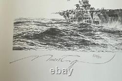 Launch Against the Bismarck Robert Taylor LE Print with Maritime Paintings Book