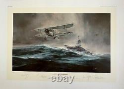 Launch Against the Bismarck Robert Taylor LE Print with Maritime Paintings Book