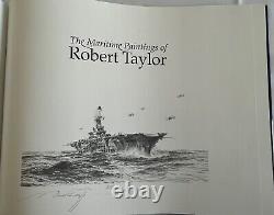 Launch Against the Bismarck Robert Taylor LE Print with Maritime Paintings Book
