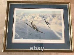 Lithograph Combat Over London By Robert Taylor 6 British Ace Battle Of Britain