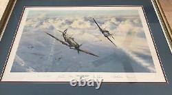 Lithograph Combat Over London By Robert Taylor 6 British Ace Battle Of Britain