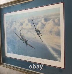 Lithograph Combat Over London By Robert Taylor 6 British Ace Battle Of Britain