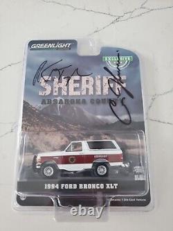 Longmire Greenlight 1/64 Diecast Sheriff Bronco Autographed Robert Taylor