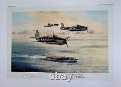 Low Holding Robert Taylor L. E. Print Signed by Pres. George H. W. Bush