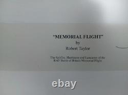 Memorial Flight Robert Taylor Signed Print Spitfire Hurricane Lancaster