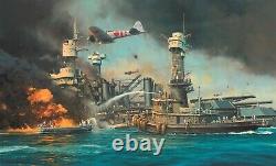 Morning Thunder by Robert Taylor Artist Proof signed by 9 Pearl Harbor Veterans