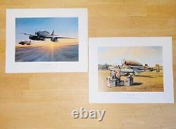 Night Interceptors &Pre-Flight Brief Signed/# aviation prints. Robert Taylor