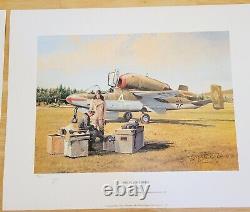 Night Interceptors &Pre-Flight Brief Signed/# aviation prints. Robert Taylor