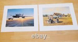 Night Interceptors &Pre-Flight Brief Signed/# aviation prints. Robert Taylor