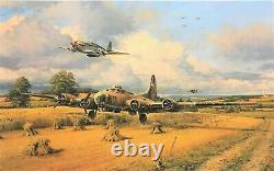 OUT OF FUEL AND SAFELY HOME by Robert Taylor signed by distinguished B-17 crew