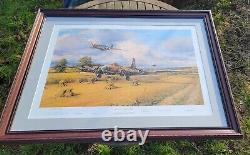 OUT OF FUEL AND SAFELY HOME by Robert Taylor signed by distinguished B-17 crew