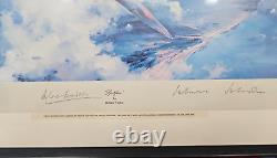 Print of Spitfire by Robert Taylor Signed by Douglas Bader & Johnnie Johnson