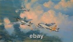ROBERT TAYLOR Air Combat Paintings V Book & Little Friends Print USAAF Edition