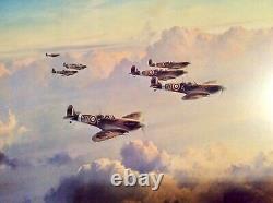 ROBERT TAYLOR BADERS BUS COMPANY RAF Spitfires WW2 Ltd Ed / N#561/1250 Print