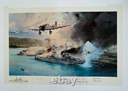 Remember Pearl Harbor Robert Taylor Limited Edition 4 Matching Number Print Set