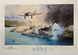 Remember Pearl Harbor by Robert Taylor art print signed by USS Nevada Veterans
