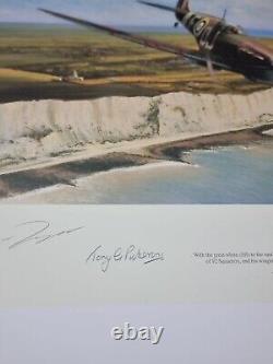 Richard Taylor CHANNEL SWEEP SPITFIRES & Cert Signed x3 WW2 Pilots 13 OF 225