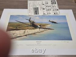Richard Taylor CHANNEL SWEEP SPITFIRES & Cert Signed x3 WW2 Pilots 13 OF 225
