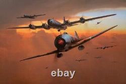 Richard Taylor THREATENING SKIES 3 PilotSig MINT B-29 Superfortress Aviation Art