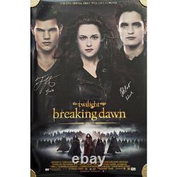 Robert Pattinson Taylor Lautner Signed Breaking Dawn DS Poster with Character