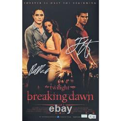 Robert Pattinson / Taylor Lautner Signed Mini-Poster #1 with BAS (11x17)