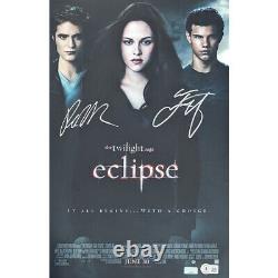 Robert Pattinson / Taylor Lautner Signed Mini-Poster #5 with BAS (11x17)