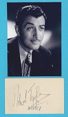 Robert Taylor Autograph, Original Hand Signed Album Page