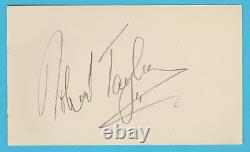 Robert Taylor Autograph, Original Hand Signed Album Page