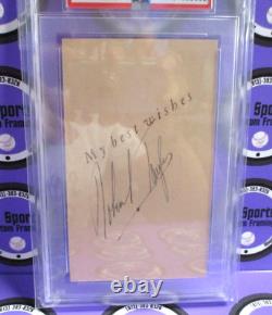 Robert Taylor Autographed Index Card Signed PSA Certified #84688652 D 1969