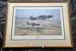 Robert Taylor Aviation Art MORAL SUPPORT 1985 Artist & Pilot Signed