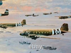 Robert Taylor D-Day The Airborne Assault & the 2 Companion Prints UNFRAMED