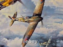 Robert Taylor Eagles High WW II Flying Ace Print 95% mint