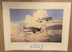 Robert Taylor Gathering Storm Print & Cert Signed x4 WW2 Luftwaffe Pilots
