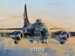 Robert Taylor HELPING HAND 2 Sig MASTERS OF THE AIR MINT B-17 Aviation Art Print