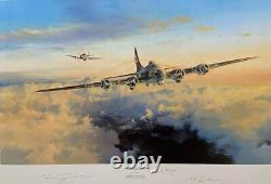 Robert Taylor HELPING HAND 2 Sig MASTERS OF THE AIR MINT B-17 Aviation Art Print