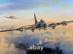 Robert Taylor HELPING HAND 2 Sig MASTERS OF THE AIR MINT B-17 Aviation Art Print