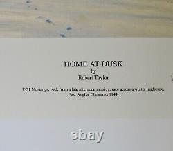 Robert Taylor- HOME AT DUSK- Collectible WW II Aviation Fine Art Print MINT