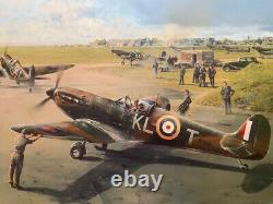 Robert Taylor HORNCHURCH SCRAMBLE 9Sig MINT Battle of Britain Aviation Art Print