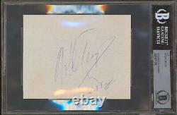 Robert Taylor Ivanhoe Authentic Signed 4.5 x 5.5 Cut Signature BAS Slabbed