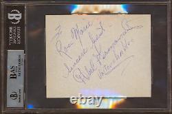 Robert Taylor Ivanhoe Authentic Signed 4.5 x 5.5 Cut Signature BAS Slabbed